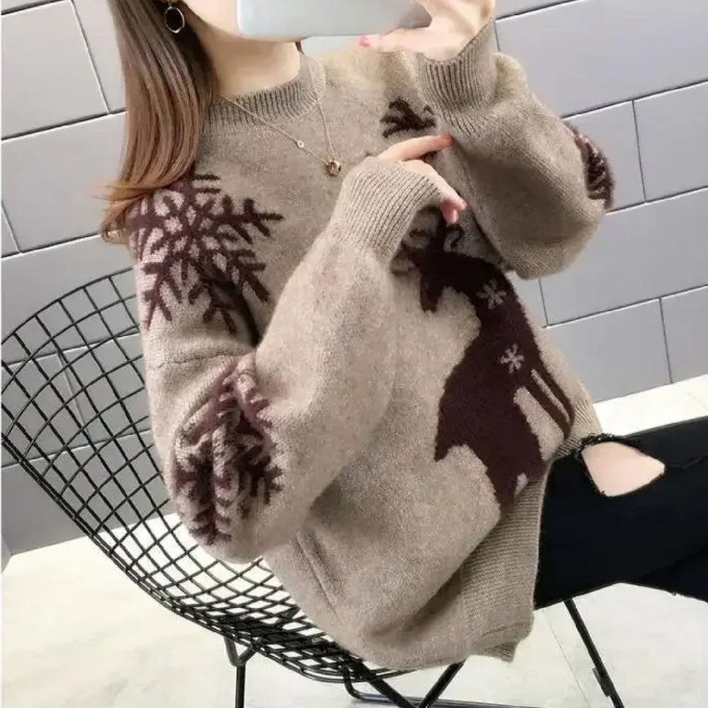 Gemütlicher Damen Pullover für den Alltag, langarm und bequem. Ideal für lässige Freizeitmode.