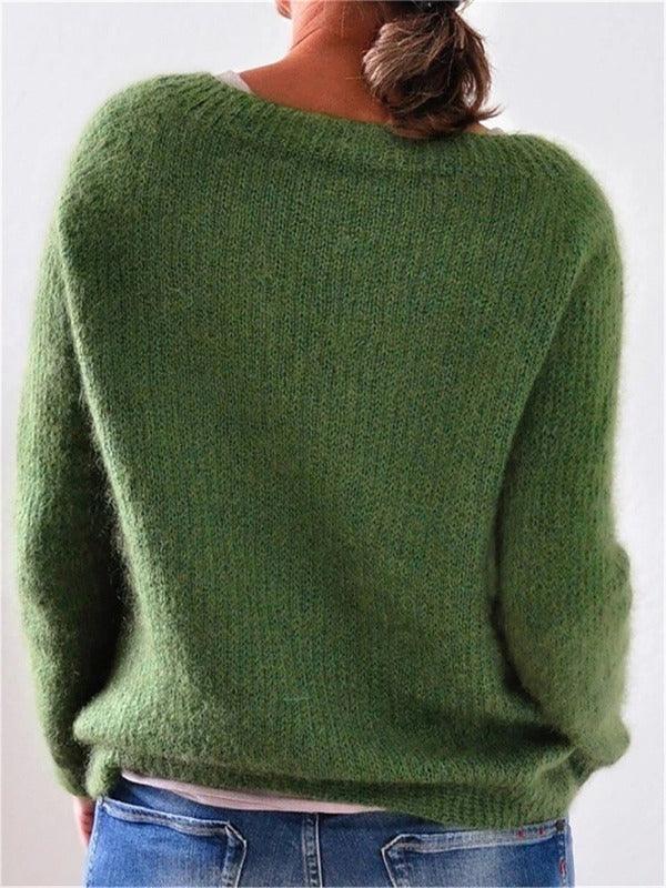 Eleganter Damen-Pullover, langarm mit Rundhals. Stilvolles Oberteil für Büro & Freizeit.