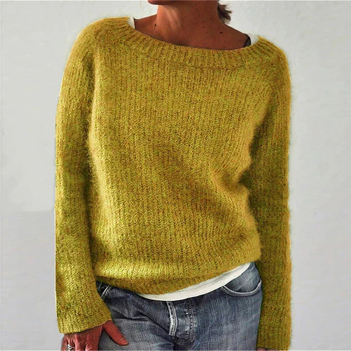 Vielseitiger Damen-Pullover, langarm. Optimal für jede Jahreszeit, kombiniert Lässigkeit & Eleganz.