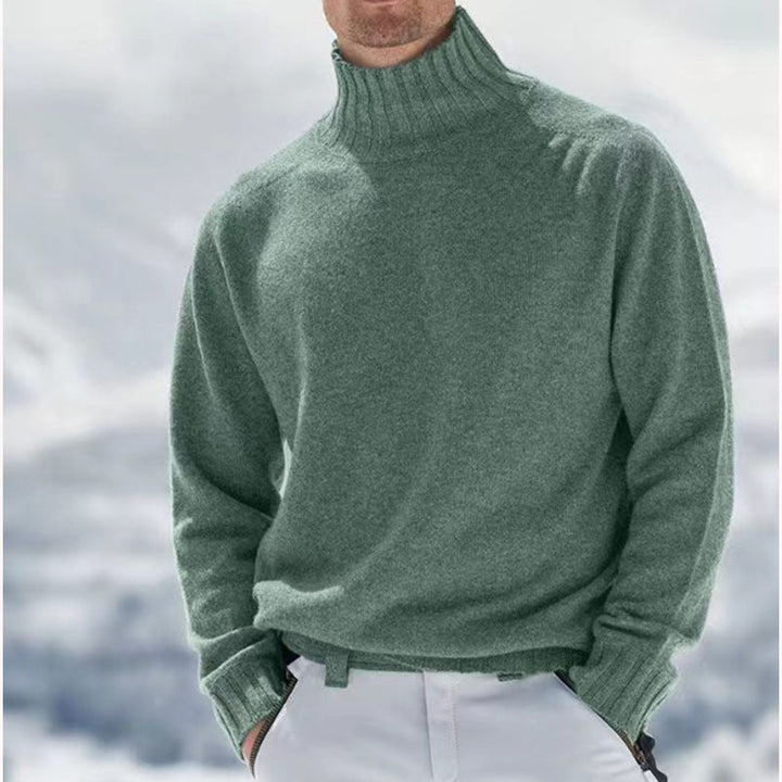Hochwertiger Herren Rollkragenpullover für Männer, als elegantes Basic und warmes Langarm-Oberteil im Winter.