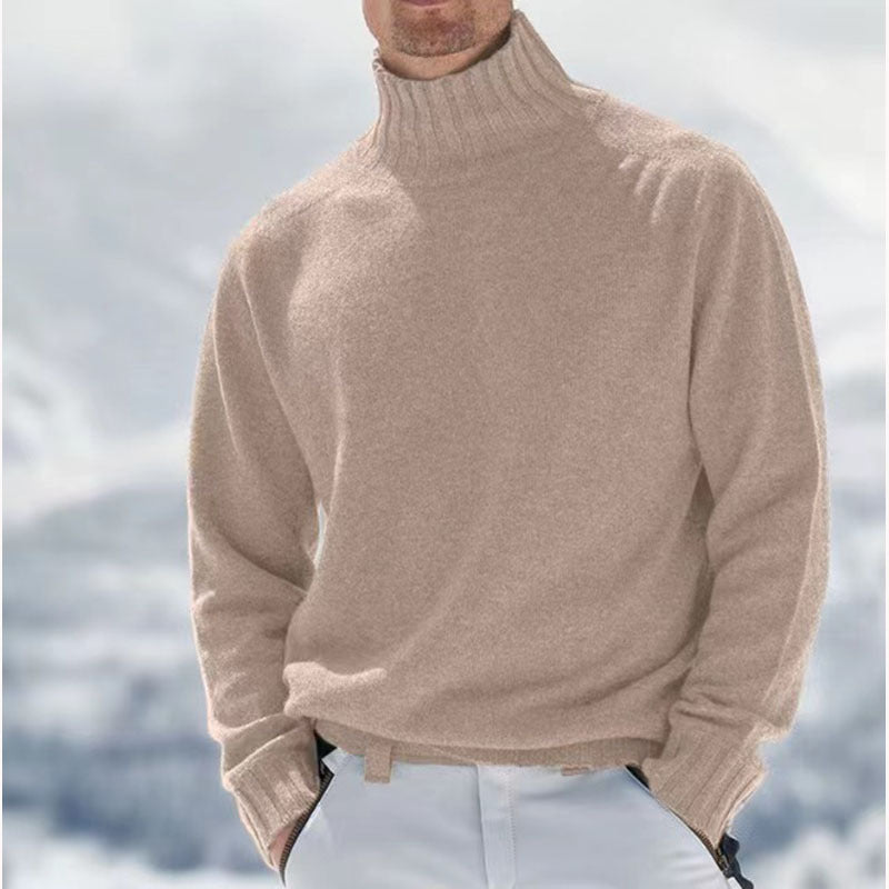 Stilvoller Herren Rollkragenpullover in moderner Optik, ideal für einen eleganten oder lässigen Winterlook.