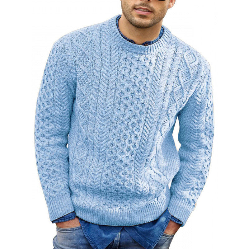 Bequemer Herren Rundhals-Strickpullover für den Frühling, ideal für Freizeit & Alltag. Stilvolle Übergangsmode.