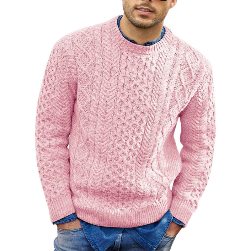 Vielseitiger Herren Rundhals-Strickpullover. Bequeme & elegante Frühjahrsmode für Freizeit und stilvolle Anlässe.