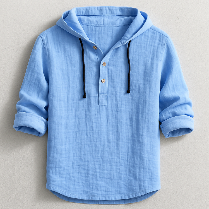 Bequemes Herren Kapuzenhemd für den Alltag. Modernes Langarmshirt, ideal für Freizeit & Streetwear.