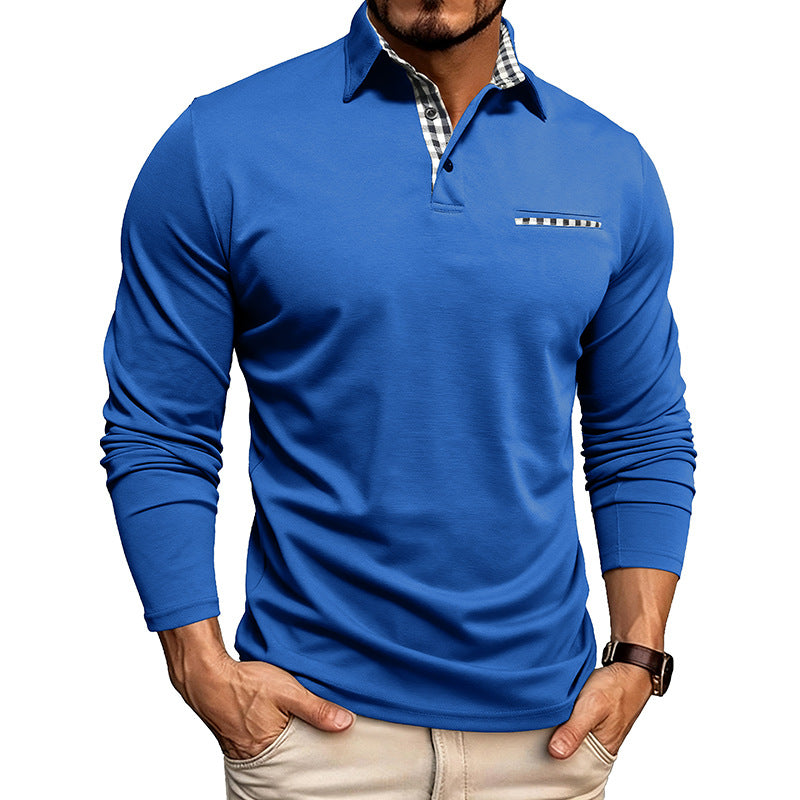 Elegantes Premium Herren Langarm-Polo aus Baumwoll-Mix. Strapazierfähig & bequem für stilvolle Auftritte.