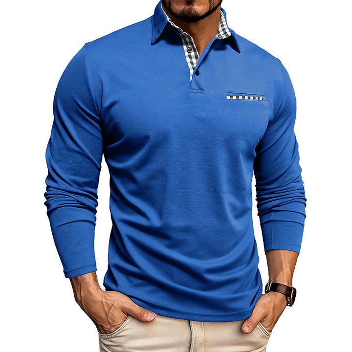 Elegantes Premium Herren Langarm-Polo aus Baumwoll-Mix. Strapazierfähig & bequem für stilvolle Auftritte.
