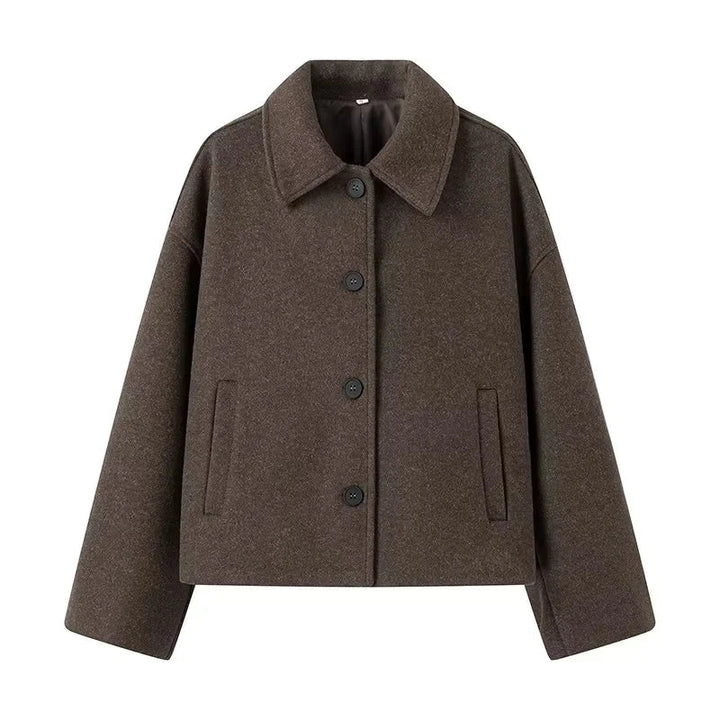 Modische Damen Übergangsjacke im Kurzschnitt mit eleganter Knopfleiste, ideal für stilvolle Damen-Outfits.