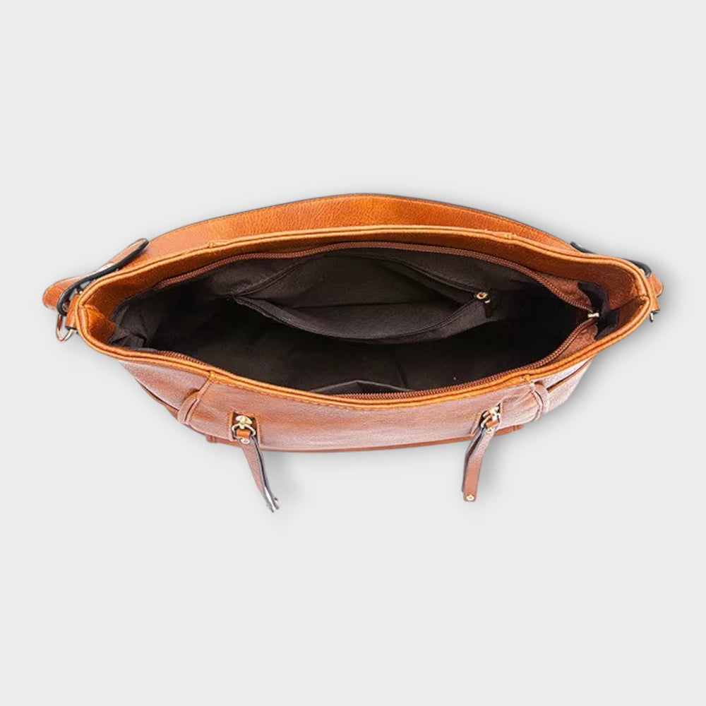 Elegante schwarze Damen-Alltagstasche; moderne Schultertasche, die stilvoll und praktisch ist.