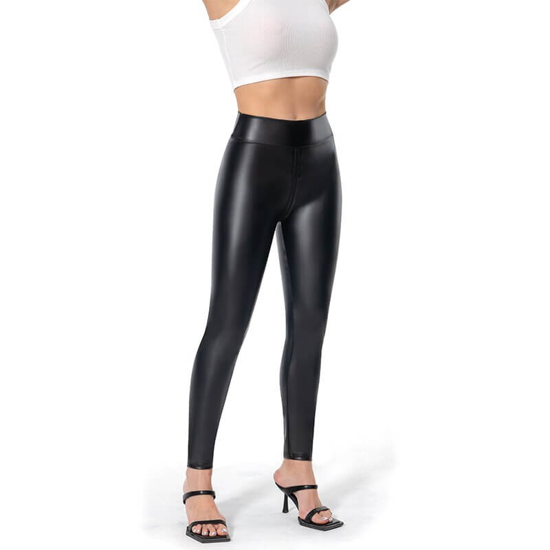 Damen Hose: Mattes, Reißverschluss hinten