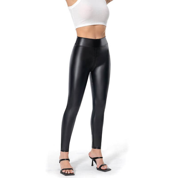 Damen Hose: Mattes, Reißverschluss hinten