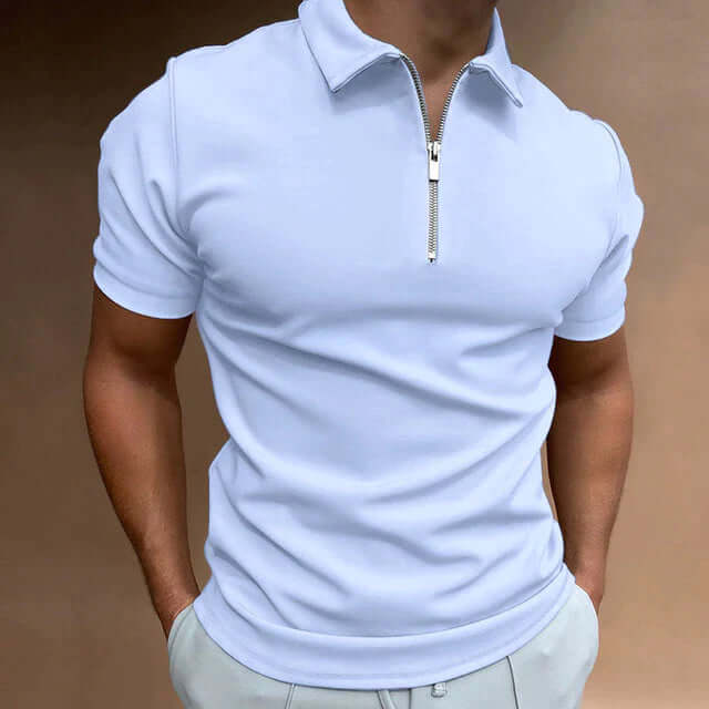 Herren Poloshirt mit Reißverschluss: Atmungsaktiv & Bequem