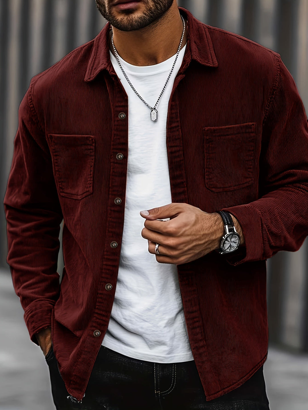 Moderne Freizeitjacke für Herren, ideal als leichte Übergangsjacke im Alltag