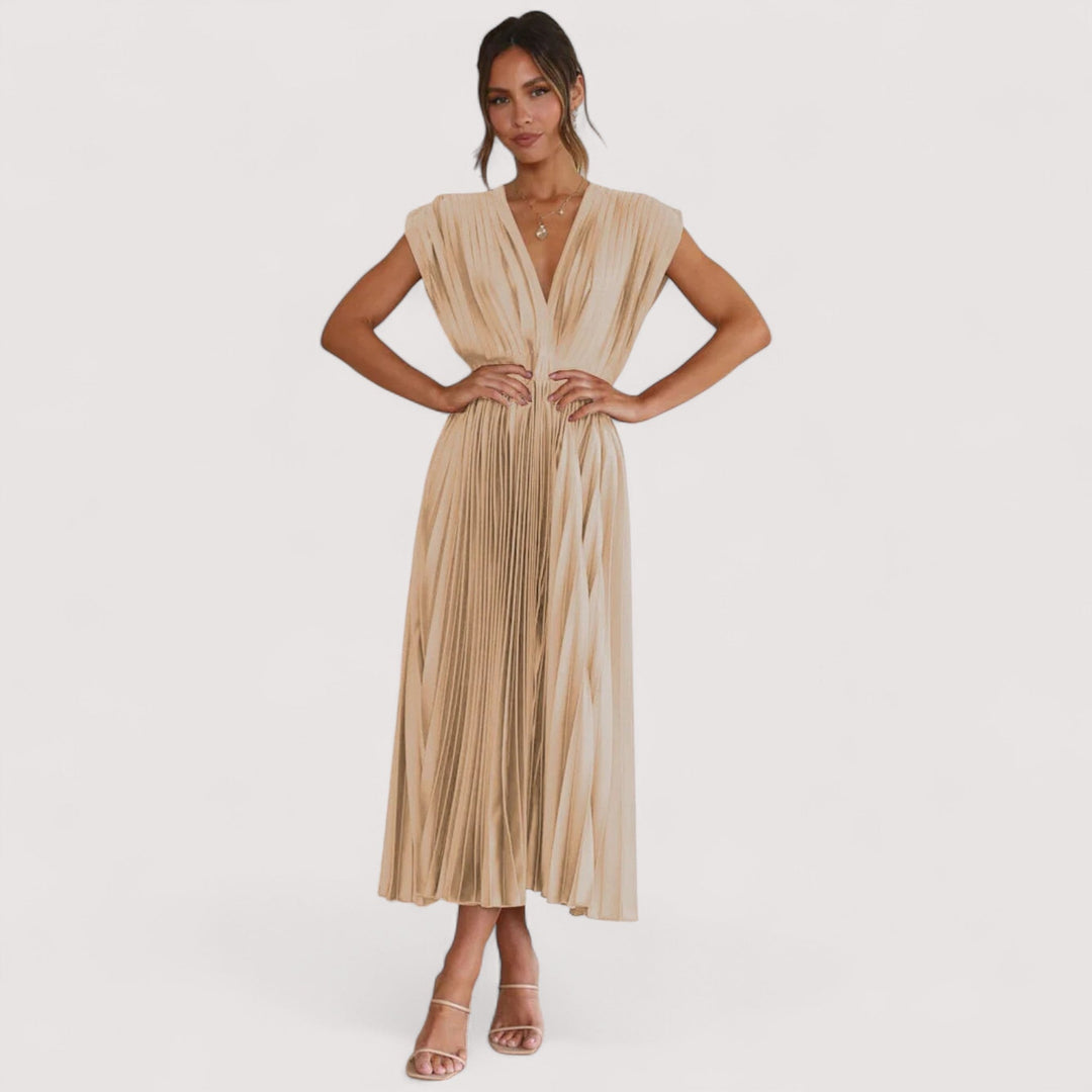 Damen Plisseekleid Saum