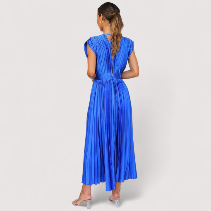 Damen Plisseekleid Taillenbereich