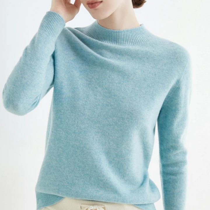 Komfortabler Damen Strickpullover mit Rollkragen, vielseitig kombinierbar für Freizeit & Büro.