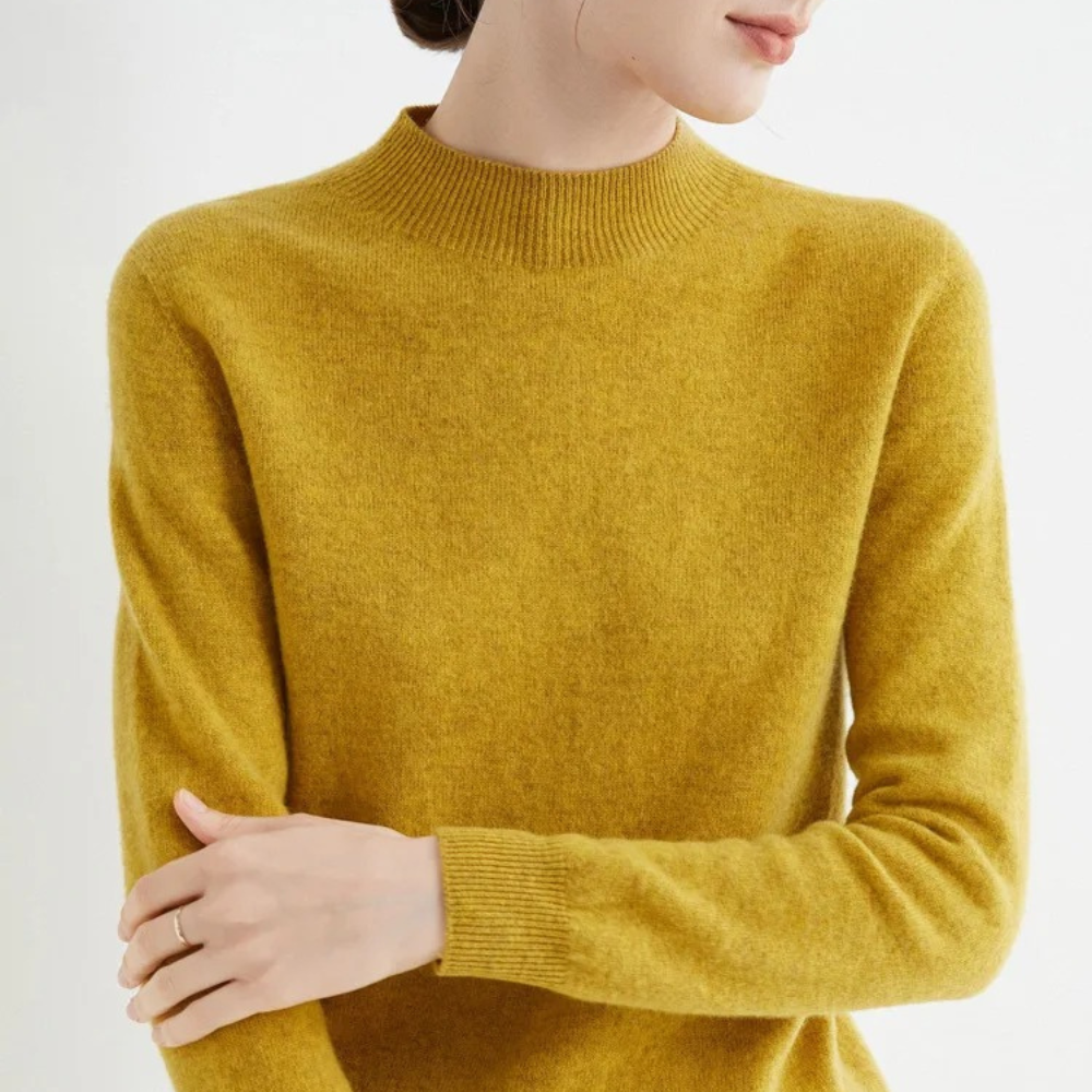 Stilvoller Damen Rollkragen-Strickpullover für jeden Tag, elegant und bequem für die Damenmode.