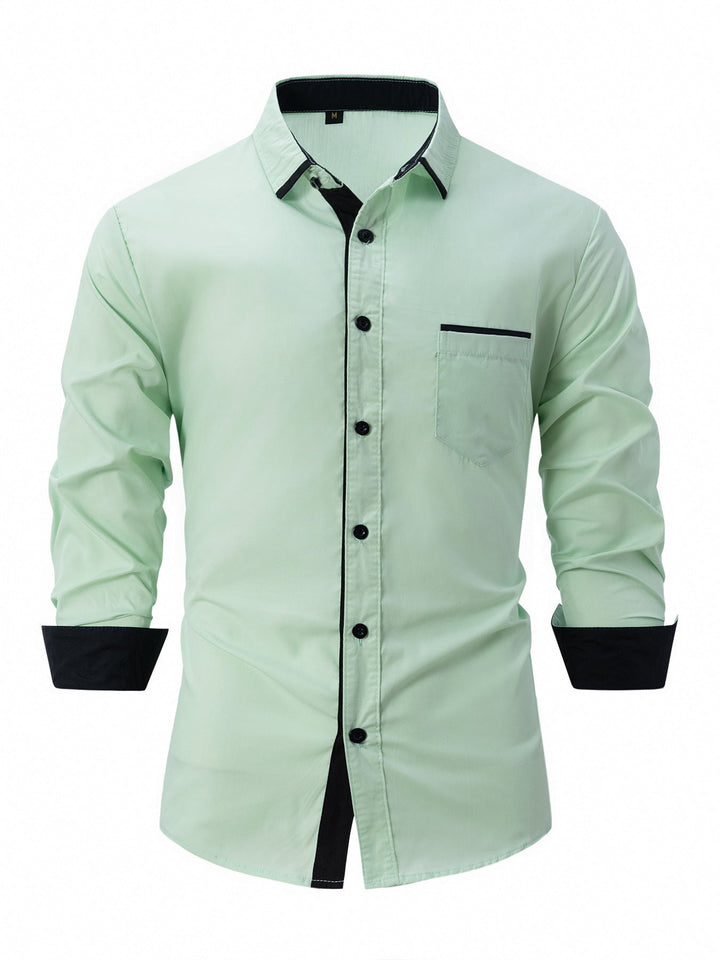 Vielseitiges Herrenhemd, ideal als Businesshemd oder Freizeithemd; Langarm Oberteil für eleganten Smart Casual Stil.