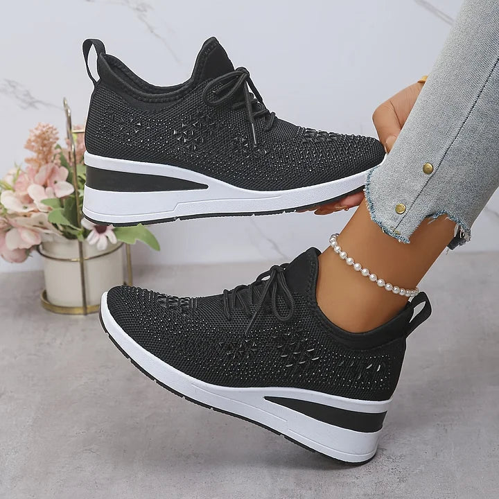 Bequeme Freizeitschuhe für Damen mit atmungsaktivem Mesh-Material