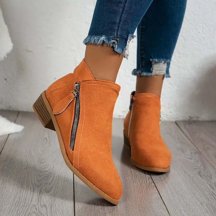 Elegante Damen Stiefel mit Reißverschluss