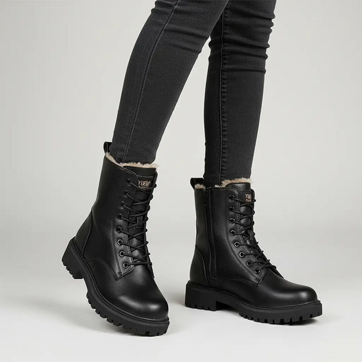 Schwarz - Anke | Stylische Schwarze Winterstiefel Damen