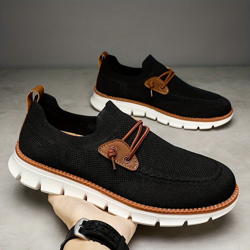 Schwarze Herren Sneaker Slip-On, Sohlendetail
