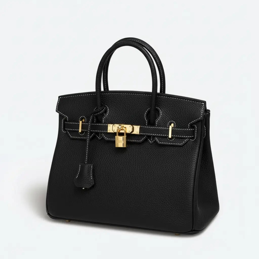 Schwarz - Frauen Große Leder handtasche für Frauen Viel Stauraum Stil