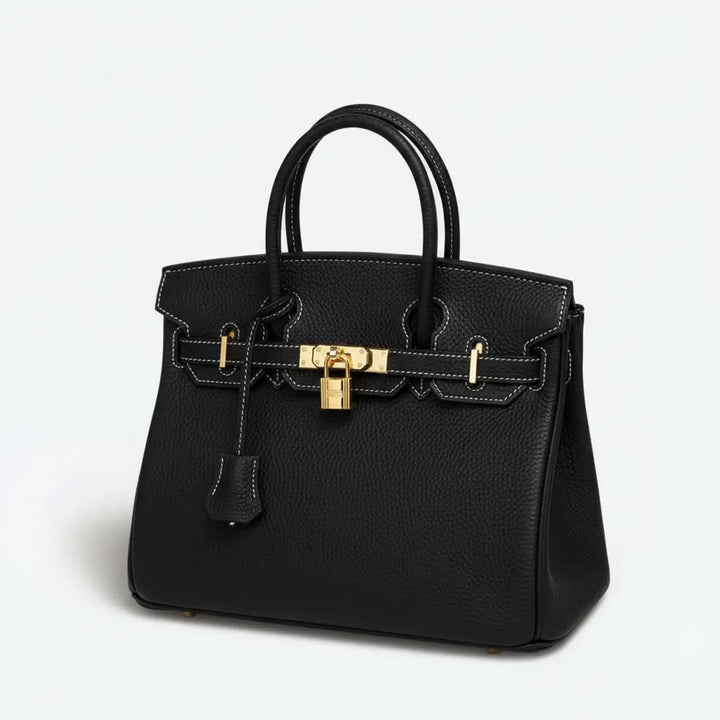 Schwarz - Frauen Große Leder handtasche für Frauen Viel Stauraum Stil