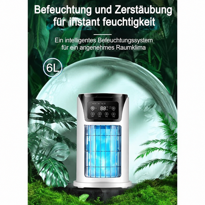 Tragbarer Luftkühler & Luftbefeuchter mit 6 Geschwindigkeiten für Zuhause
