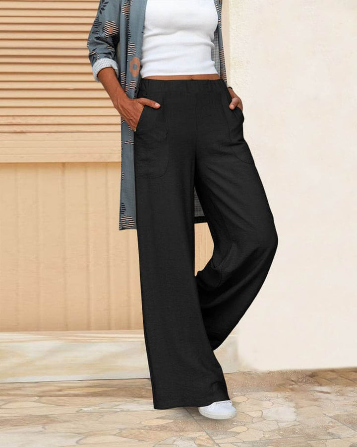 Lässige Weite Hose mit Bund