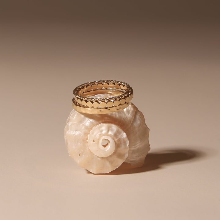 Schmuck Set aus drei Ringen für Damen kombiniert getragen