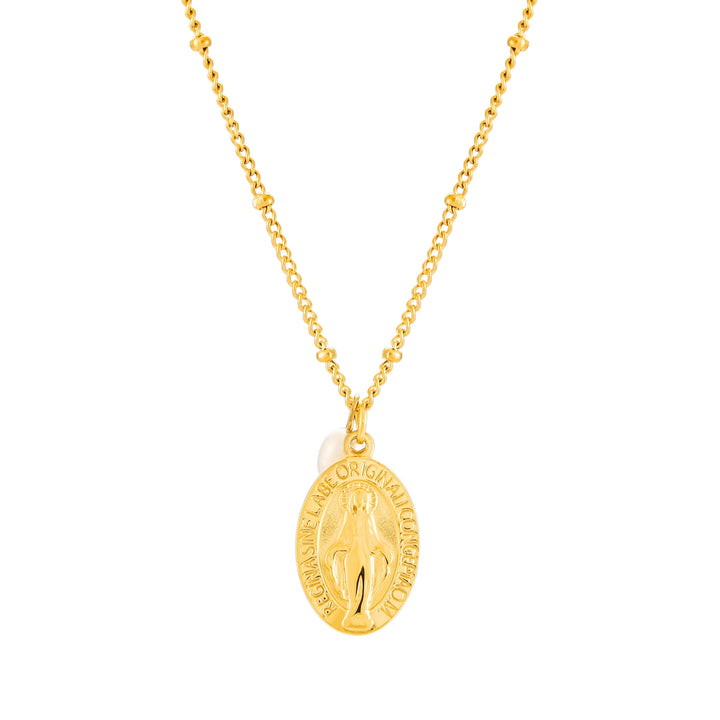 Elegante Perlenkette in Gold für Damen als Halsschmuck