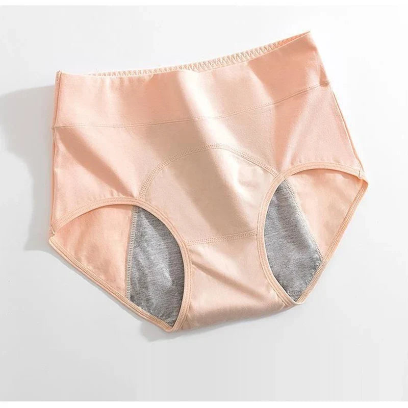 Komfortable Periodenunterwäsche für Damen aus atmungsaktiver Baumwolle. Auslaufsicherer Schutz, hohe Taille.