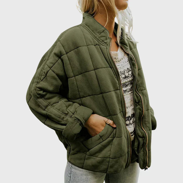 Damen Übergangsjacke, gesteppt mit strukturiertem Schnitt. Elegante Herbst- & Frühlingsmode für Damen.