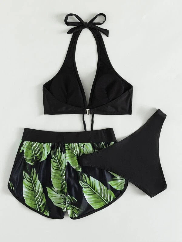 Modisches Damen Bikini-Set, schnelltrocknend, mit modernem Design für Strand und Pool.