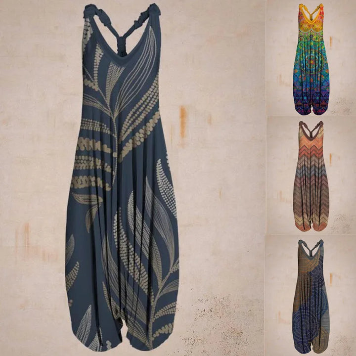 Stilvoller Damen Jumpsuit, ideal als Strand- oder Freizeitkleidung. Verstellbare Träger & leichter Stoff für den Sommer.