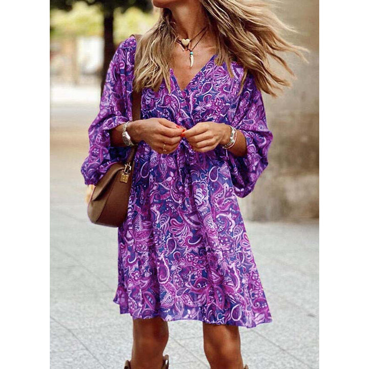 Leichtes Damen Boho Sommerkleid, locker geschnitten für maximalen Komfort. Ideales Freizeitkleid oder Strandkleid.