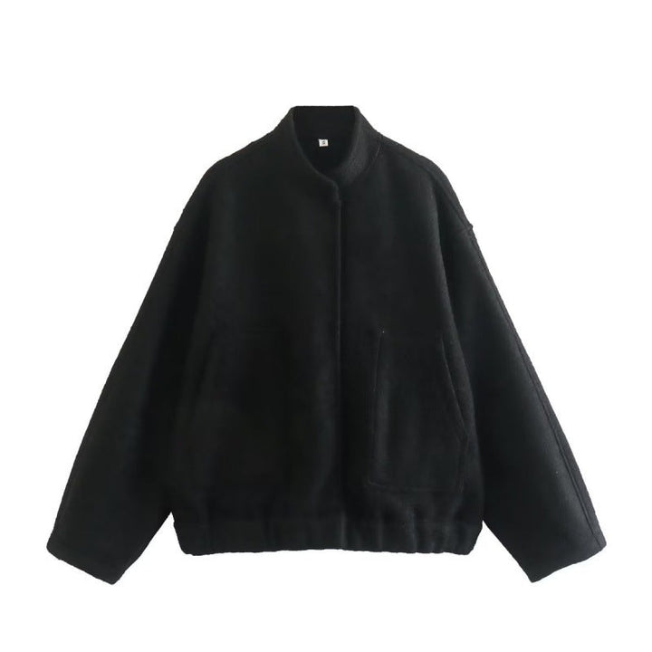 Damen Herbstjacke, weit geschnitten und oversized, die ideale Wahl für Streetwear und Komfort.
