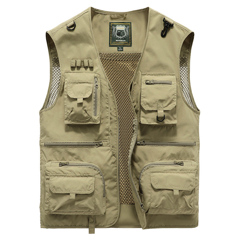 Damen Cargo Weste, atmungsaktiv mit vielen Taschen, ideal für Outdoor, Reise & Freizeit.