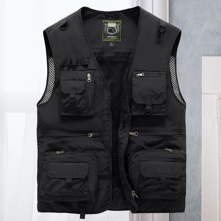 Bequeme Damen Freizeit Weste im Cargo-Look, atmungsaktiv, ideal für Outdoor & Alltag.