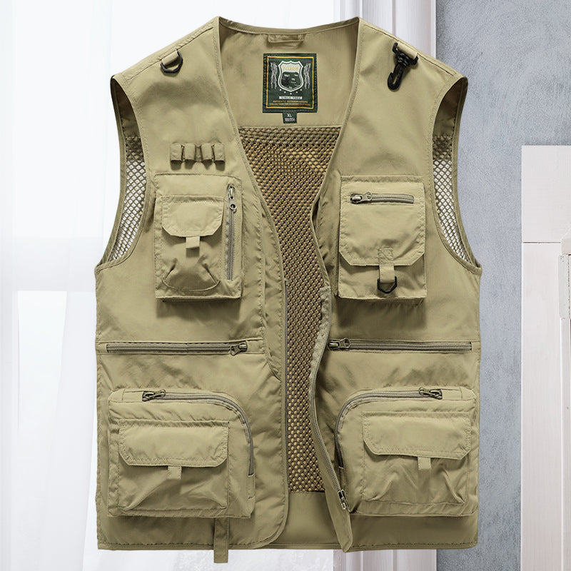 Atmungsaktive Damen Funktionsweste mit vielen Taschen, perfekt für Outdoor, Angeln & Wandern.