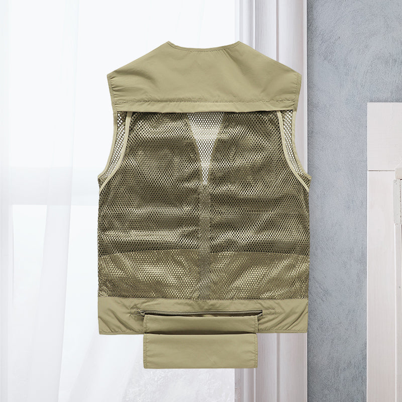 Leichte Damen Anglerweste, atmungsaktiv, mit vielen Taschen, perfekt für Outdoor-Aktivitäten & Reise.