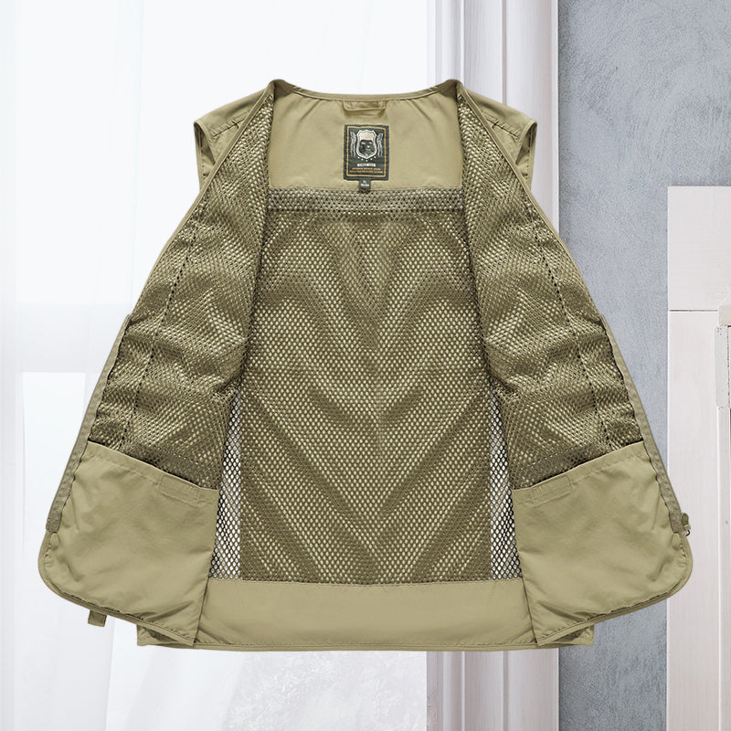 Damen Wanderweste im Cargo-Stil, atmungsaktiv & bequem, mit zahlreichen Utility-Taschen.
