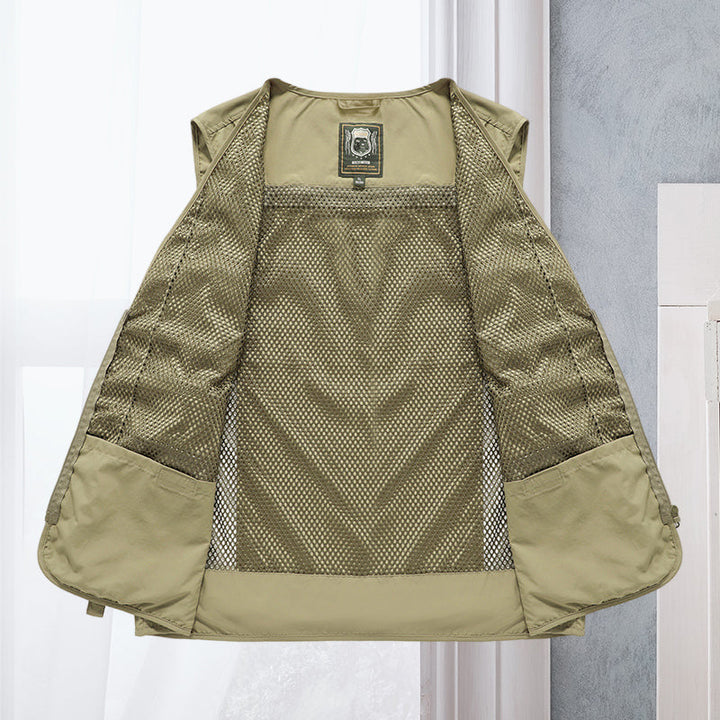 Damen Wanderweste im Cargo-Stil, atmungsaktiv & bequem, mit zahlreichen Utility-Taschen.