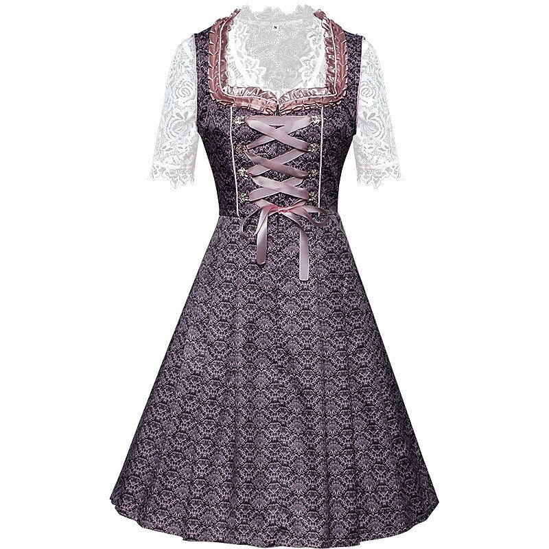 Damen Dirndlkleid Emma, ein elegantes Festkleid in Rosa, ideal für Oktoberfest & traditionelle Feiern. Tracht.
