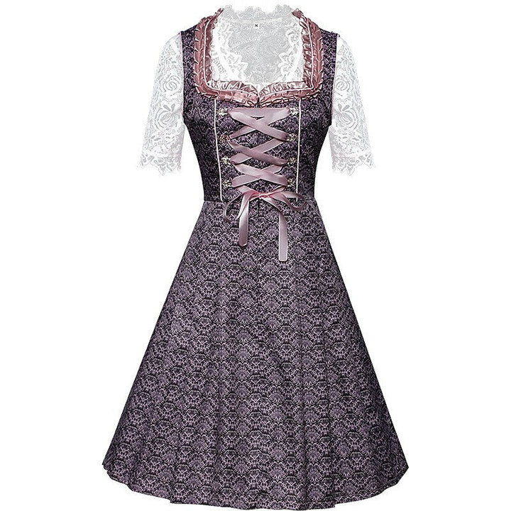 Damen Dirndlkleid Emma, ein elegantes Festkleid in Rosa, ideal für Oktoberfest & traditionelle Feiern. Tracht.