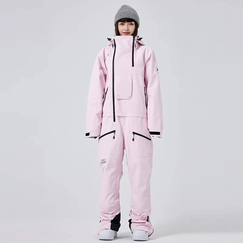 Eleganter Damen Schneeanzug für Wintersport, wasserdicht, winddicht & atmungsaktiv. Perfekt für Ski & Snowboard.