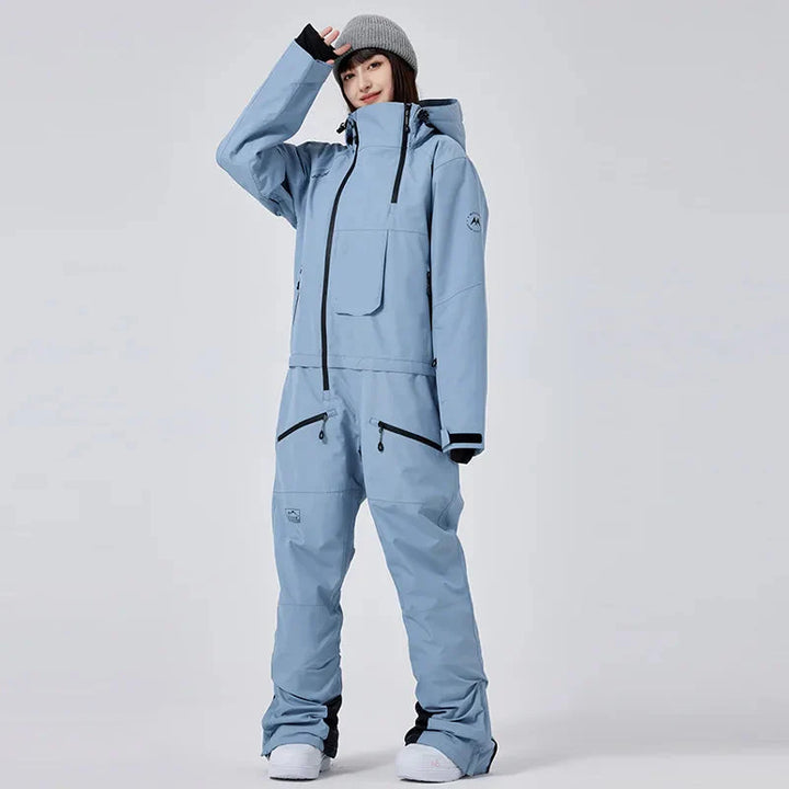 Robuster Damen Winter Overall, wasserdicht & warm, ideal für Skifahren, Snowboarden & Outdoor Winterabenteuer.