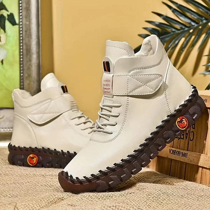 Hochwertige, elegante Damen Stiefeletten; robuste Combat Boots für Herbst und Winter.