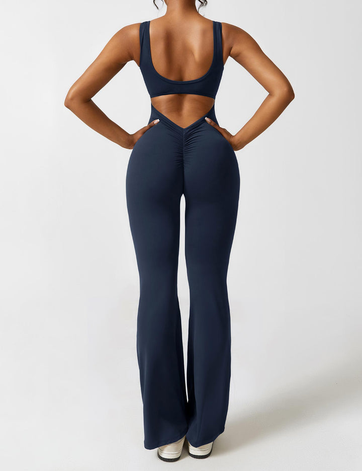 Modischer Party Jumpsuit für Damen, mit rückenfreiem Design und Komfort.