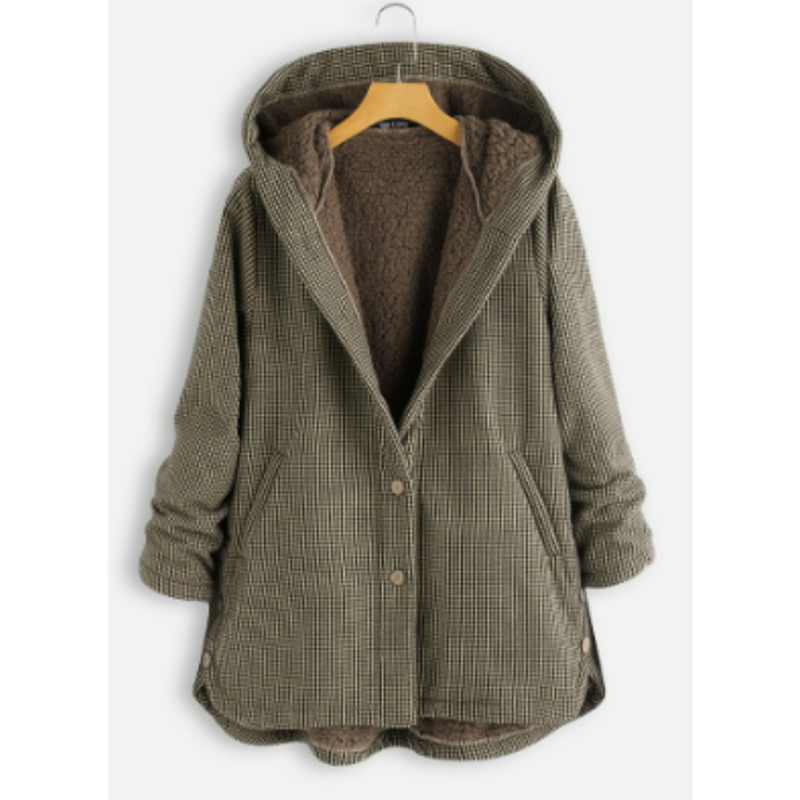 Grüner Langer Damen Hoodie, ein lässiger Kapuzenpullover. Perfekt für vielseitige Casualmode und entspannte Tage.